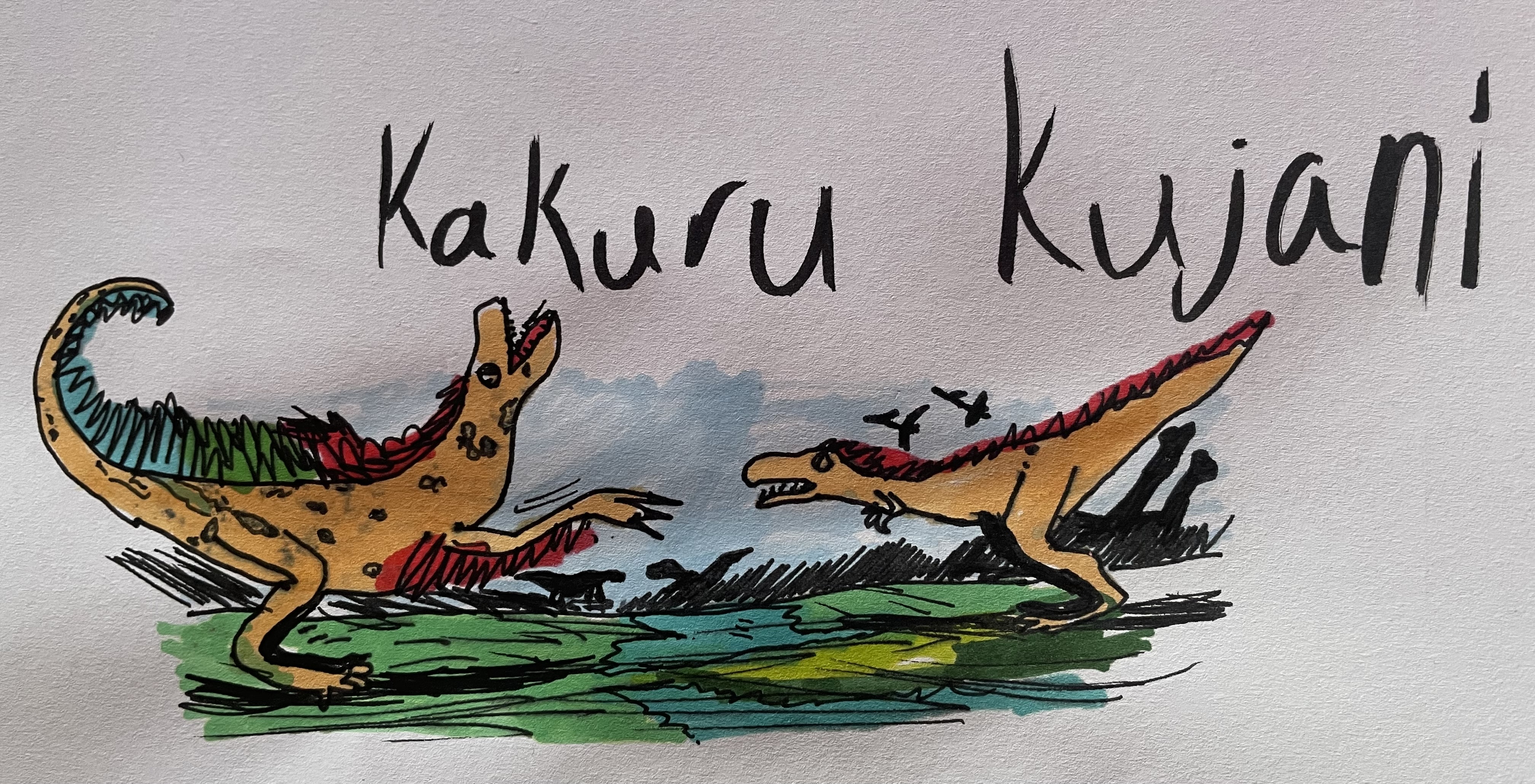 Maxwell Sierp - Kakuru kujani drawing